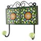 Forest Green Wheel Flower Ceramic Tile Hook